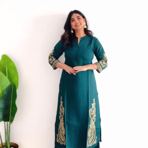 Elegant Embroidered Kurta Set – 6 Stunning Colors