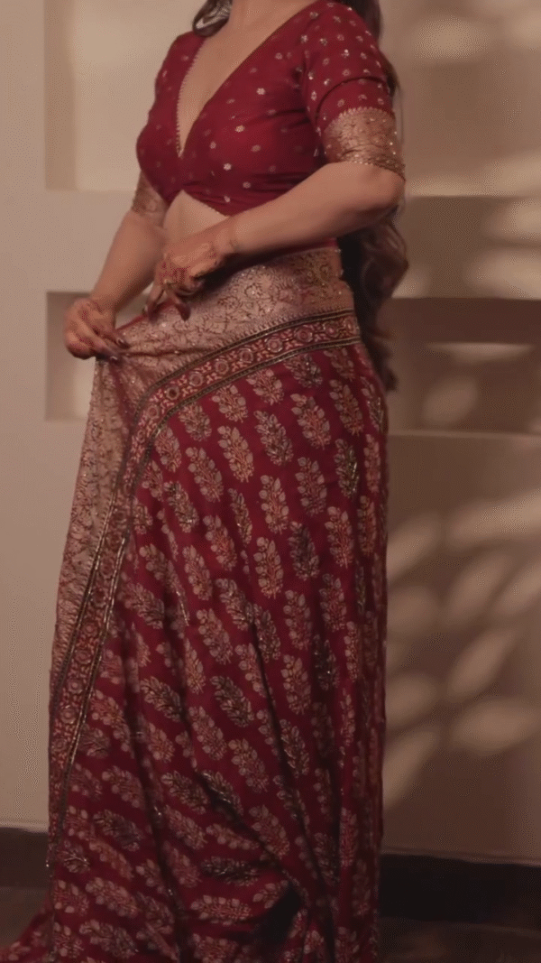 🌹 Regal Elegance Banarasi Silk Saree – Timeless Beauty in Every Drape ✨ - Image 3