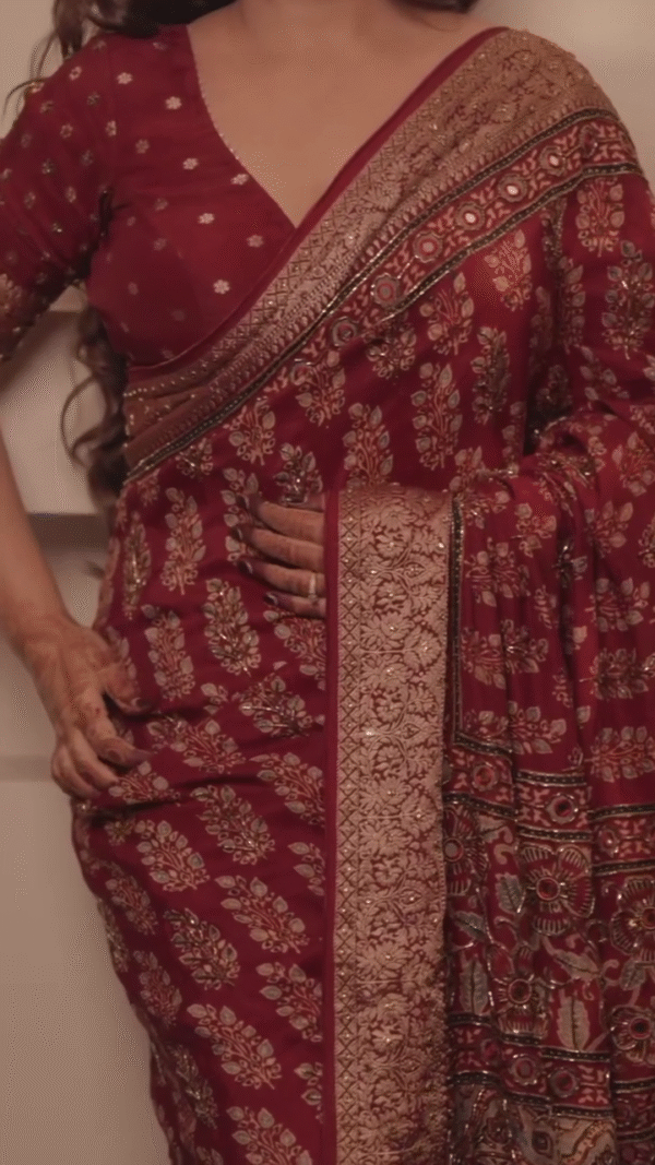 🌹 Regal Elegance Banarasi Silk Saree – Timeless Beauty in Every Drape ✨