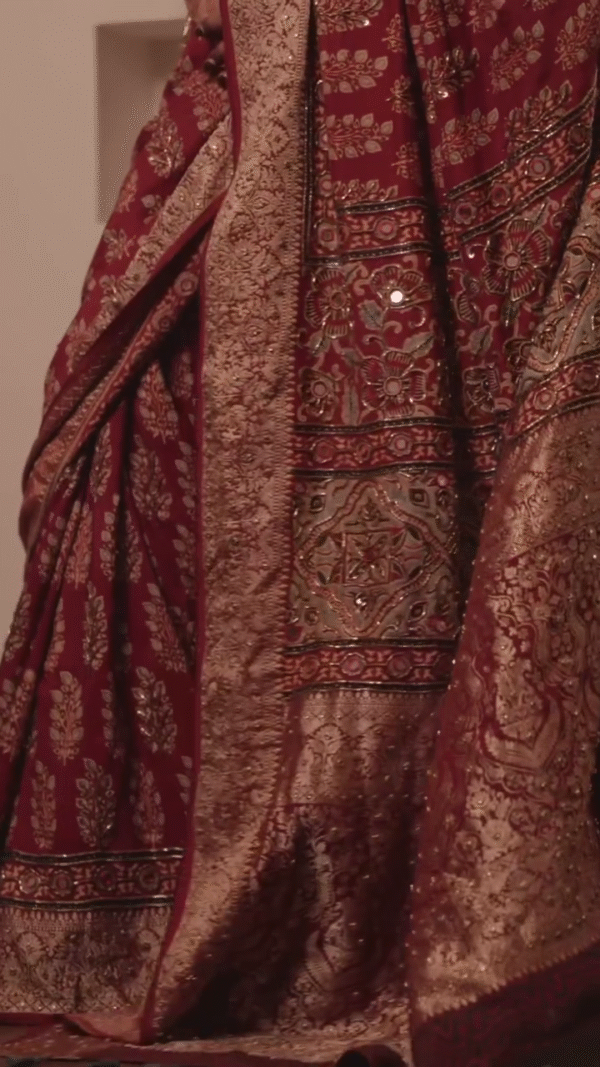 🌹 Regal Elegance Banarasi Silk Saree – Timeless Beauty in Every Drape ✨ - Image 8