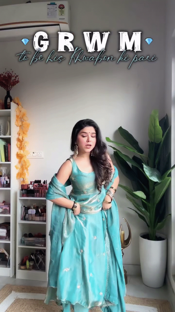 💎Teal Blue Embroidered Anarkali Set 💎 - Image 7