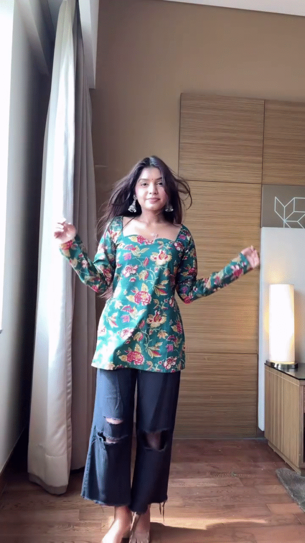 Elegant Fusion Cotton Tops for Women 🌼 | Stylish Printed Kurti Tops in Multiple Colors & Designs ✨ | Perfect for Everyday Chic & Festive Vibes 💃 - Image 2