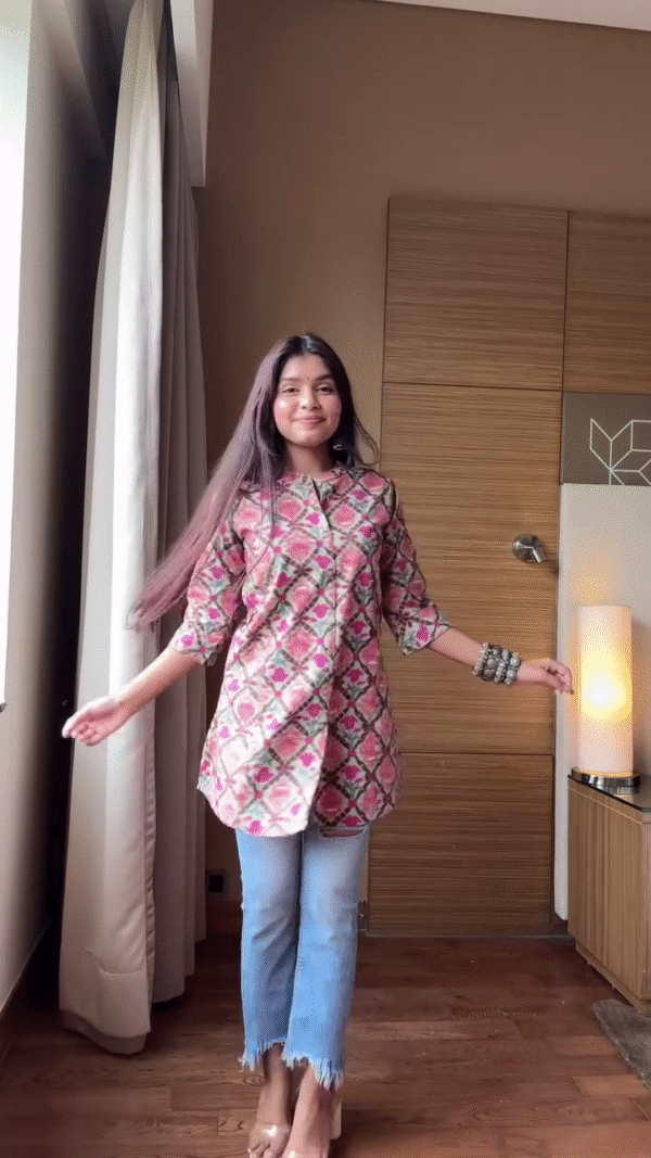Elegant Fusion Cotton Tops for Women 🌼 | Stylish Printed Kurti Tops in Multiple Colors & Designs ✨ | Perfect for Everyday Chic & Festive Vibes 💃 - Image 8