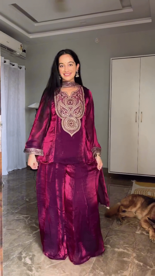 ✨ Glamour Threads Festive Sharara & Kurta Set Collection – Where Grace Meets Glow! 💫 - Image 5