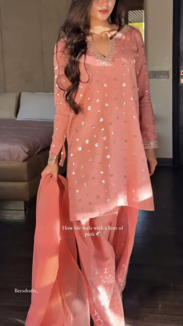 🌸 Blush Radiance Mirror Work Suit Set – A Touch of Grace in Every Shade! 🌸