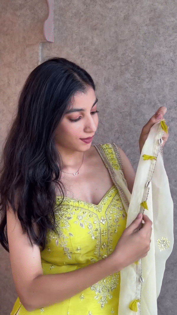 ✨ Sunshine Glow Sharara Set ☀️ | Elegant Festive Ensemble for Radiant You ✨ - Image 7
