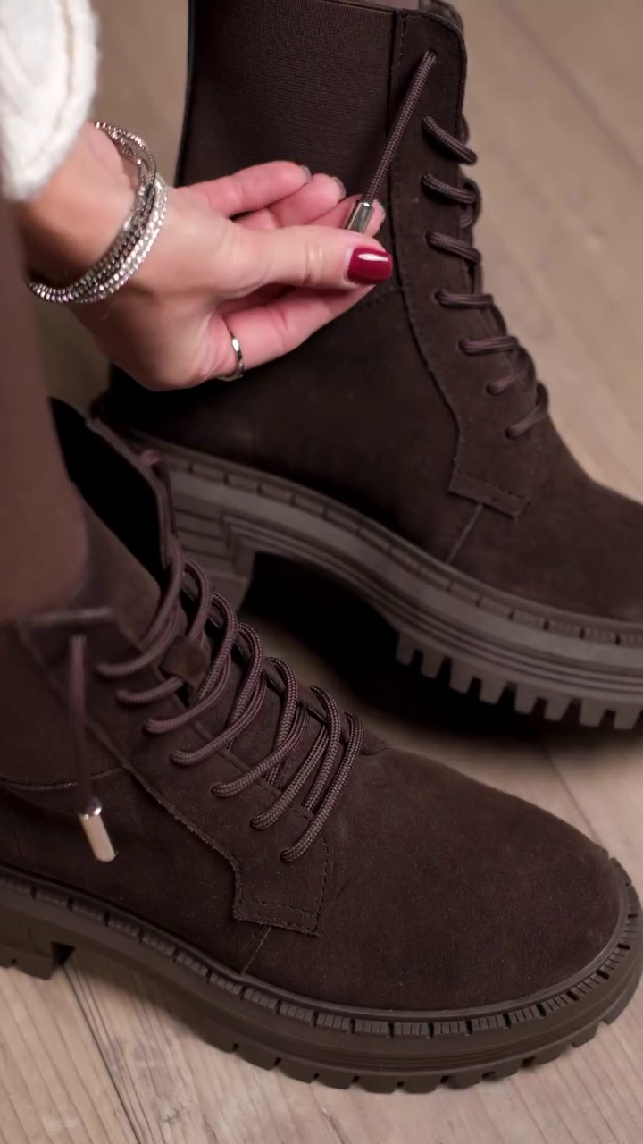 Classic Brown Lace-Up Combat Boots | Trendy Winter Footwear (Unisex, Sizes XXS–XXL) - Image 8