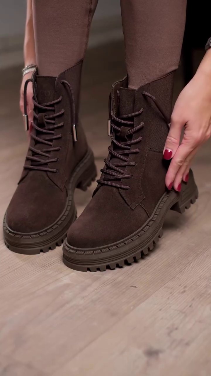 Classic Brown Lace-Up Combat Boots | Trendy Winter Footwear (Unisex, Sizes XXS–XXL) - Image 6