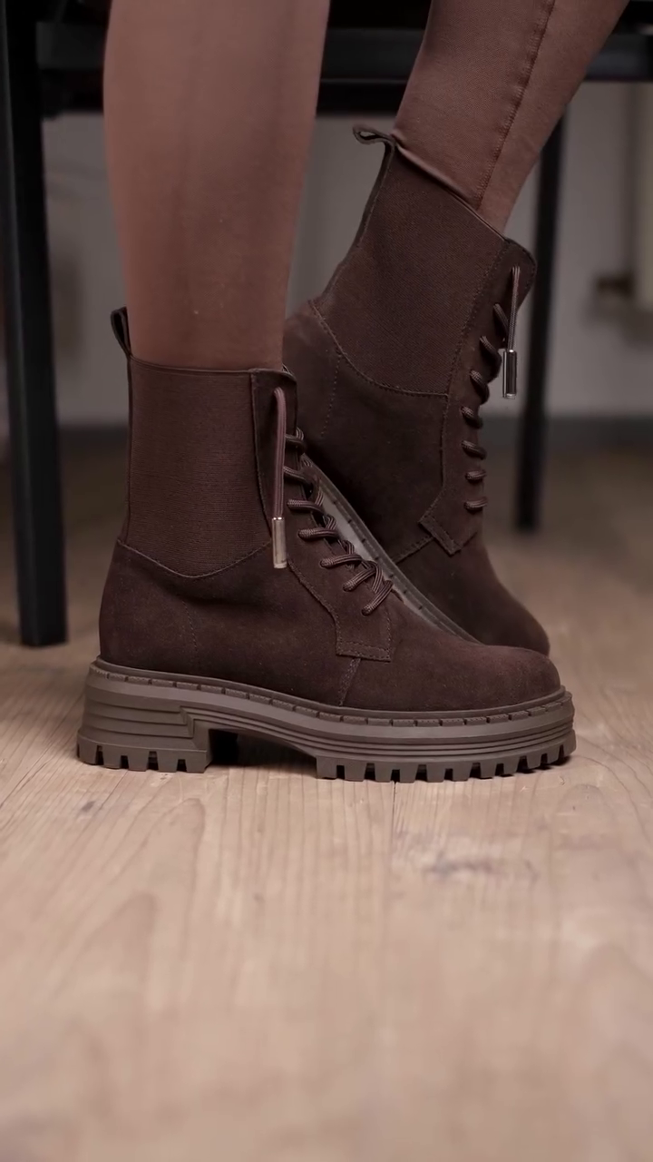 Classic Brown Lace-Up Combat Boots | Trendy Winter Footwear (Unisex, Sizes XXS–XXL)