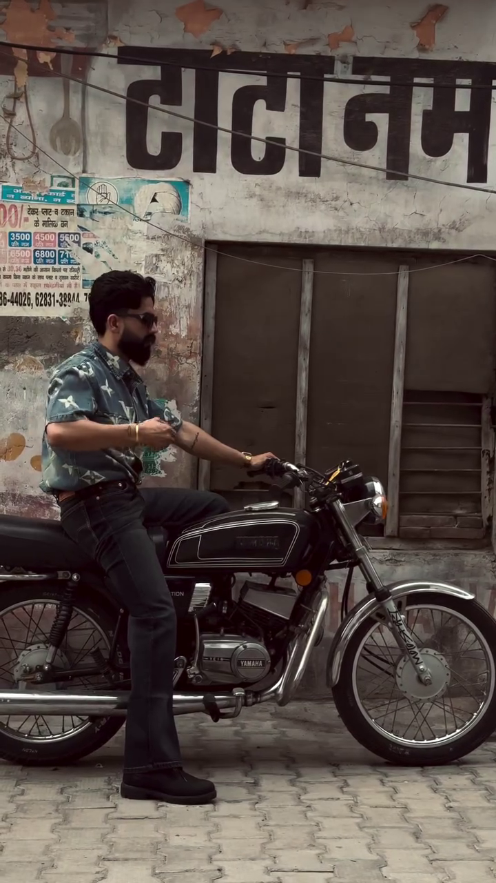 Retro Luxe Men’s Denim Shirt 👕 | Vintage LV-Inspired Print | Classic Street Style Vibe - Image 2