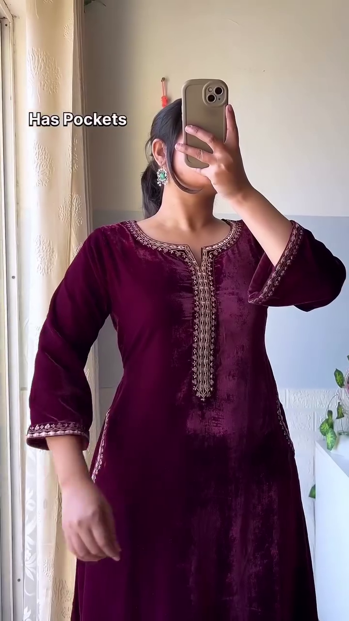 VelvetBreeze Royal Winter Kurti Edition - Image 5