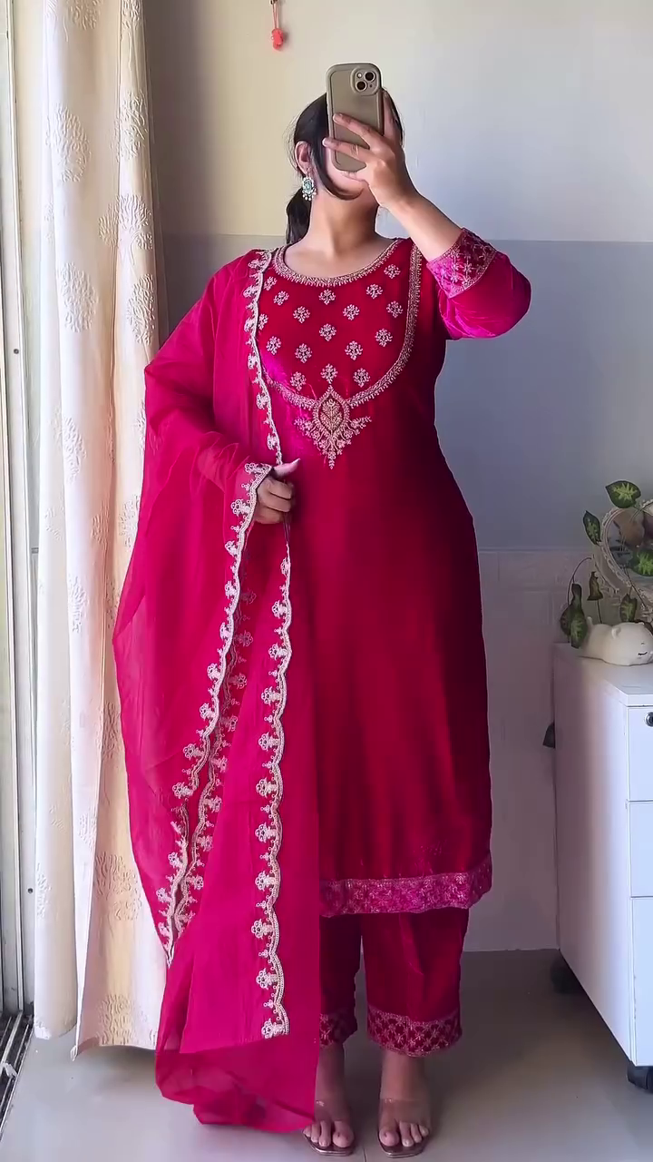 VelvetBreeze Royal Winter Kurti Edition