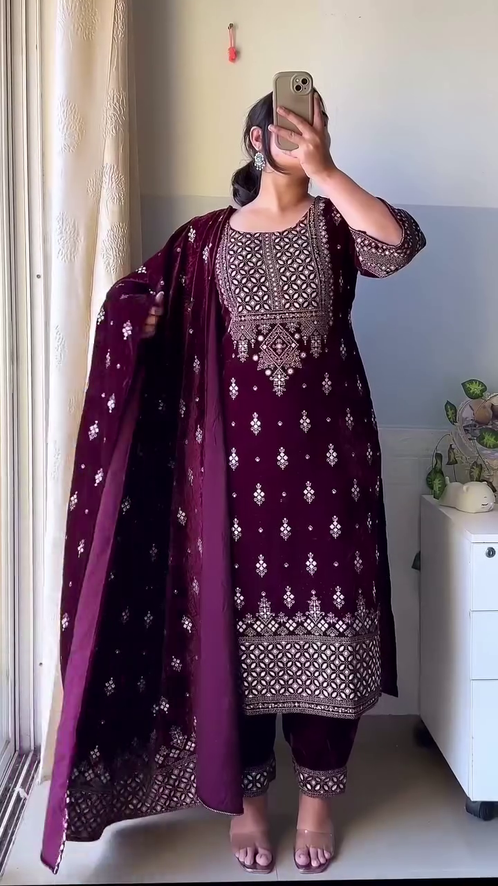 VelvetBreeze Royal Winter Kurti Edition - Image 11