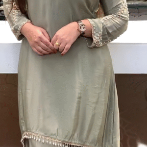 ✨Elegant Hand-Embroidered Silk Co-Ord Suit Set | Premium Festive Wear for Women ✨