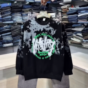 🖤🔥 UrbanVibe™ Kids Tie-Dye Sweatshirt & Shorts Set – Cool Street Style, All-Day Comfort