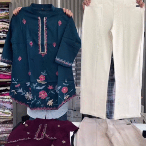 💎✨ Premium Embroidered Kurti & Pant Combo – Elegant Festive Collection (XXS to XXL) ✨💎