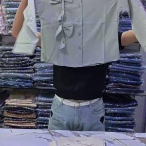 🎀 Chic Bow Detail Button-Down Shirt – Elegant Statement Top | Multiple Colors & Designs | XXS–XXL 🤍