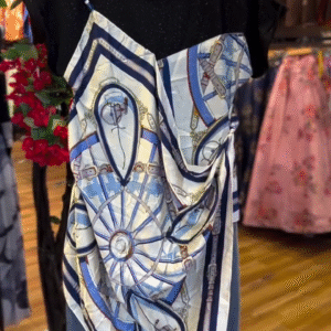 🖤 Trendy Printed Scarf Top – Chic Layered Look Over Classic Black Tee