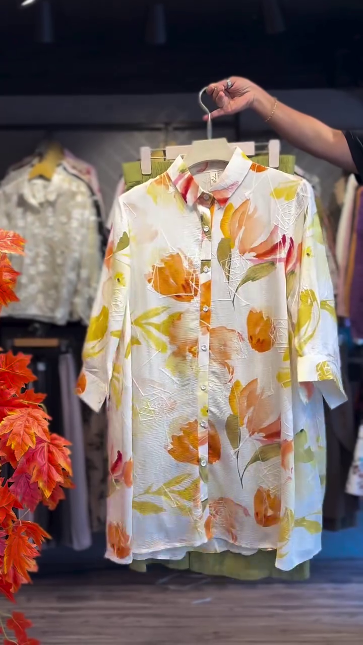 Chic Button-Down Tunic Shirt with Pants – Effortless Style by Western Lady Boutique