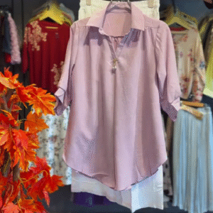 SHIASHI Embellished Coat-Collar Shirt with Pants – Elegant Contemporary Co-Ord Set