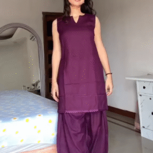 Minimal Purple Co-Ord Set for Modern Ethnic Style