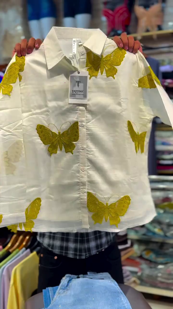 🦋 Fresh & Playful: Butterfly Print Shirt for Effortless Everyday Style - Image 2