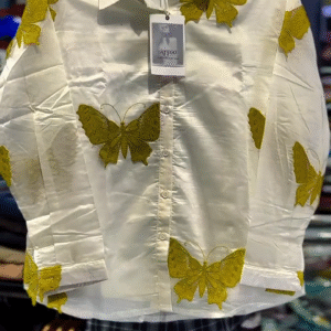 🦋 Fresh & Playful: Butterfly Print Shirt for Effortless Everyday Style