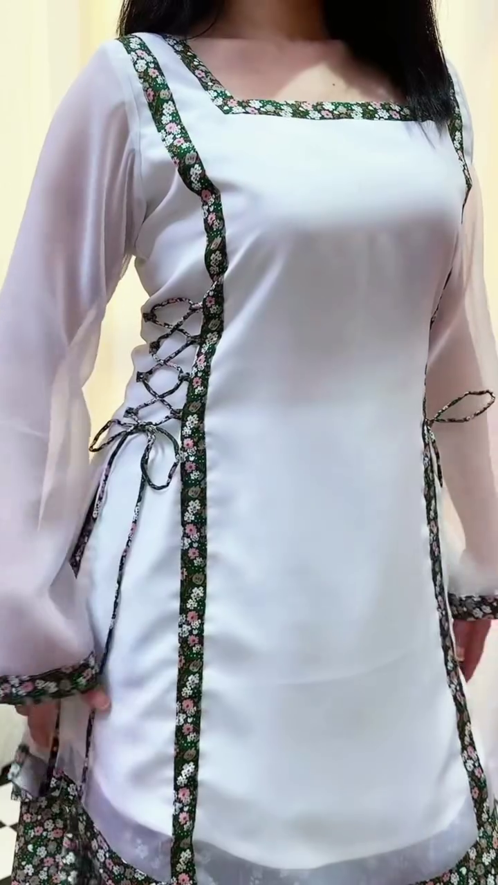 π€ Elegant White & Floral Sharara Set β Graceful Tradition with a Modern Twist πΈ - Image 4