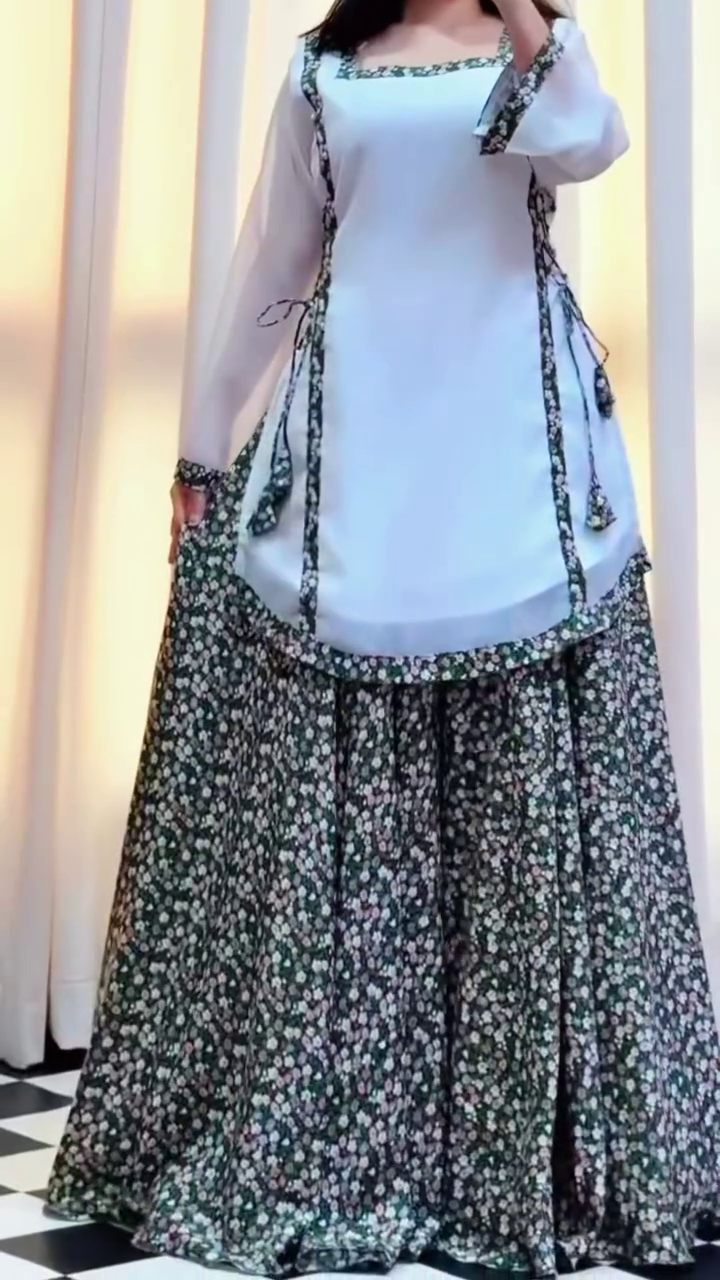 π€ Elegant White & Floral Sharara Set β Graceful Tradition with a Modern Twist πΈ - Image 5