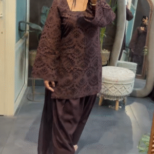 Elegant Chocolate Brown Suit Set – Graceful Ethnic Style with Modern Comfort
