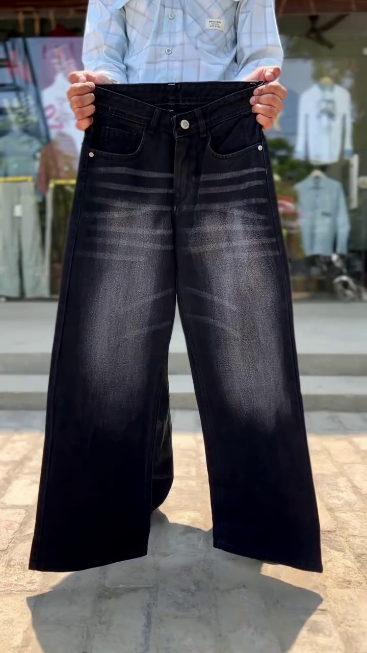 Men's Wide-Leg Jeans | Premium Relaxed Fit Baggy Denim Pants - Image 4