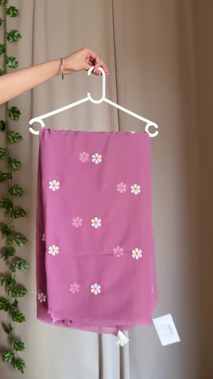 Elegant Floral Printed Soft Cotton Saree