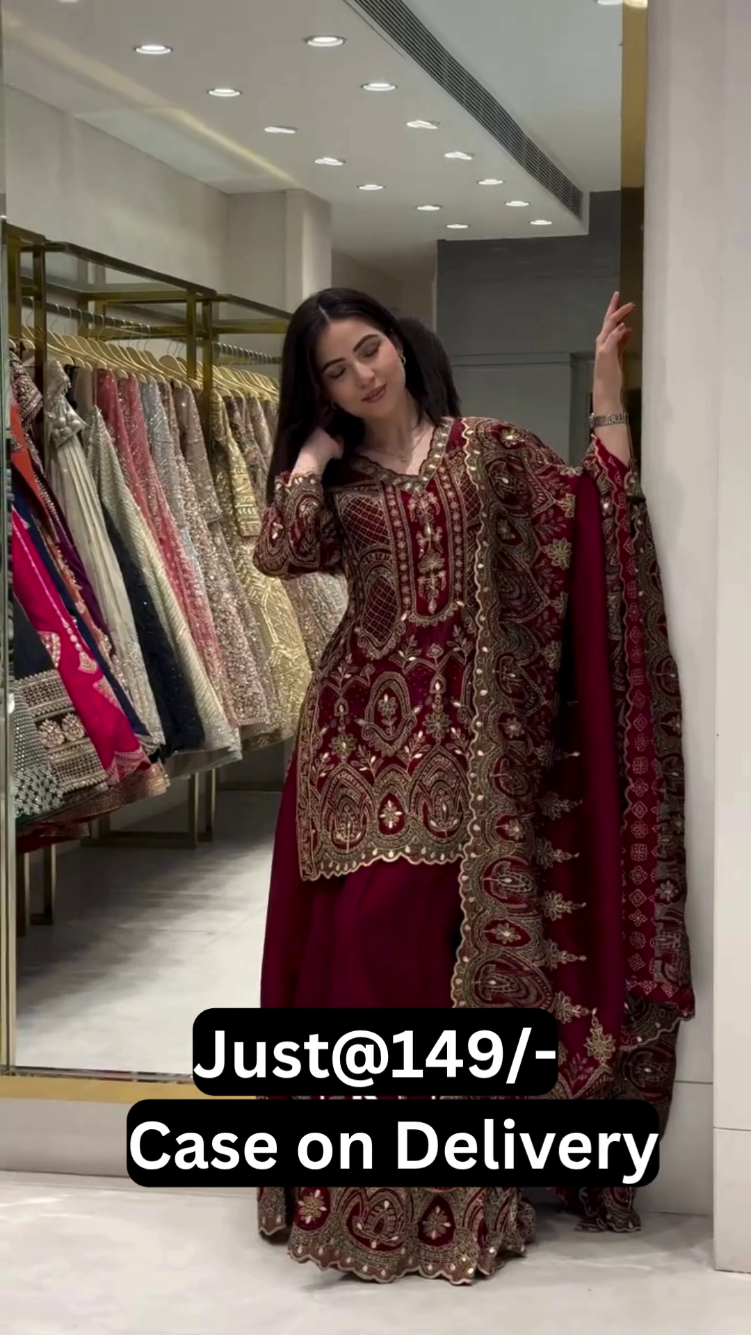 Women's Designer Embroidered Pakistani Style Salwar Suit Set – Premium Festive & Party Ethnic Wear - Image 2