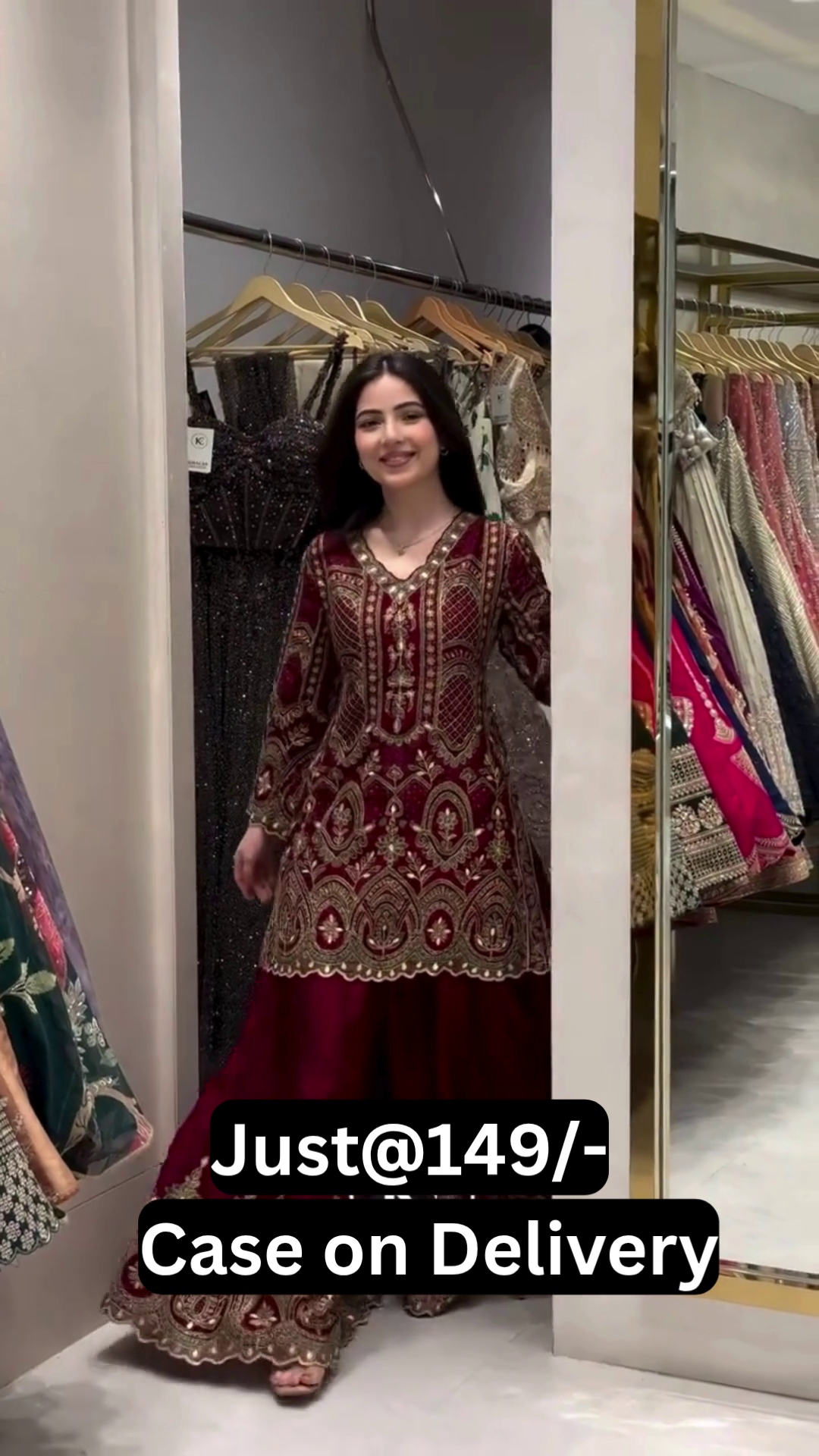Women's Designer Embroidered Pakistani Style Salwar Suit Set – Premium Festive & Party Ethnic Wear - Image 7