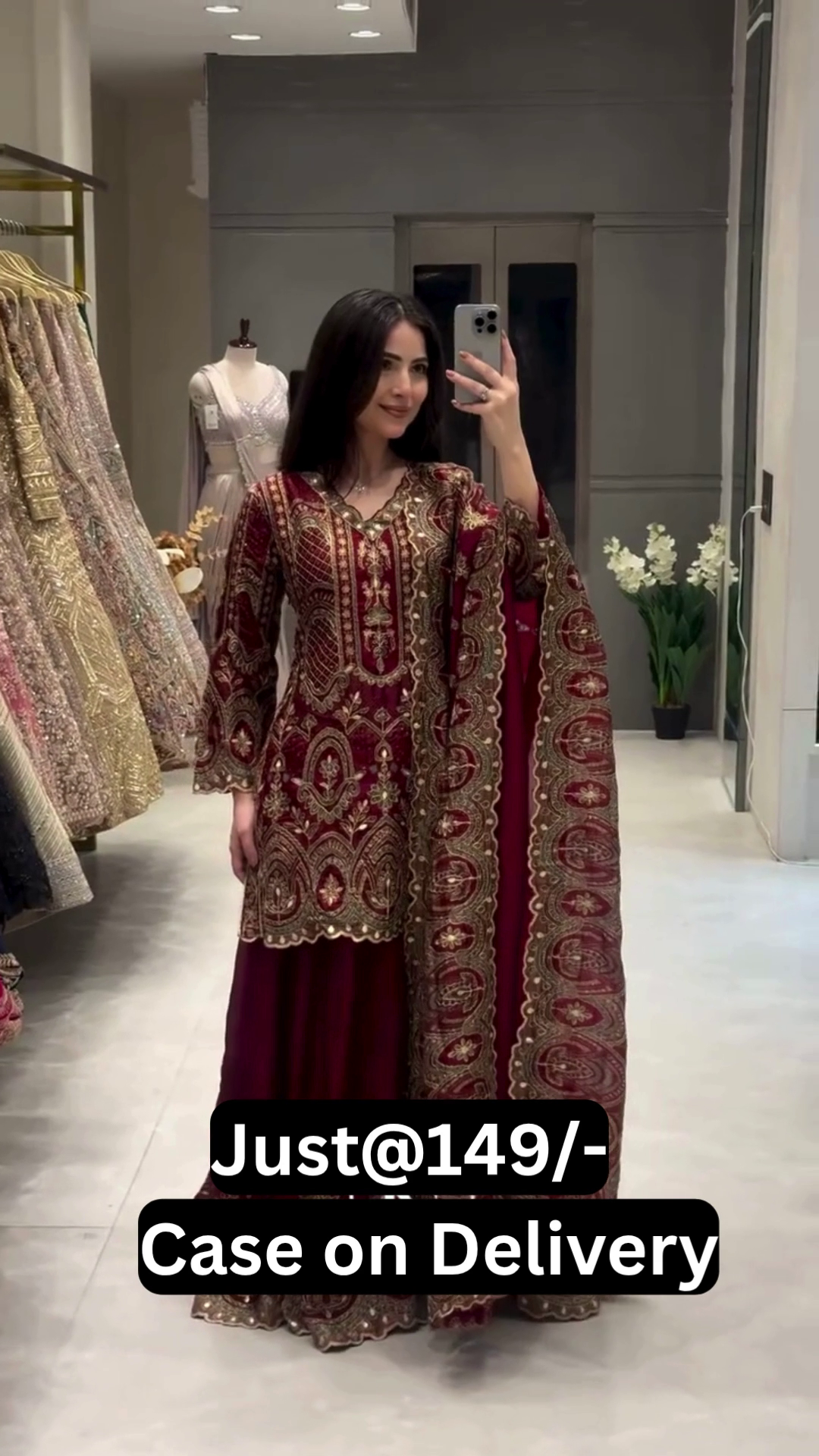 Women's Designer Embroidered Pakistani Style Salwar Suit Set – Premium Festive & Party Ethnic Wear