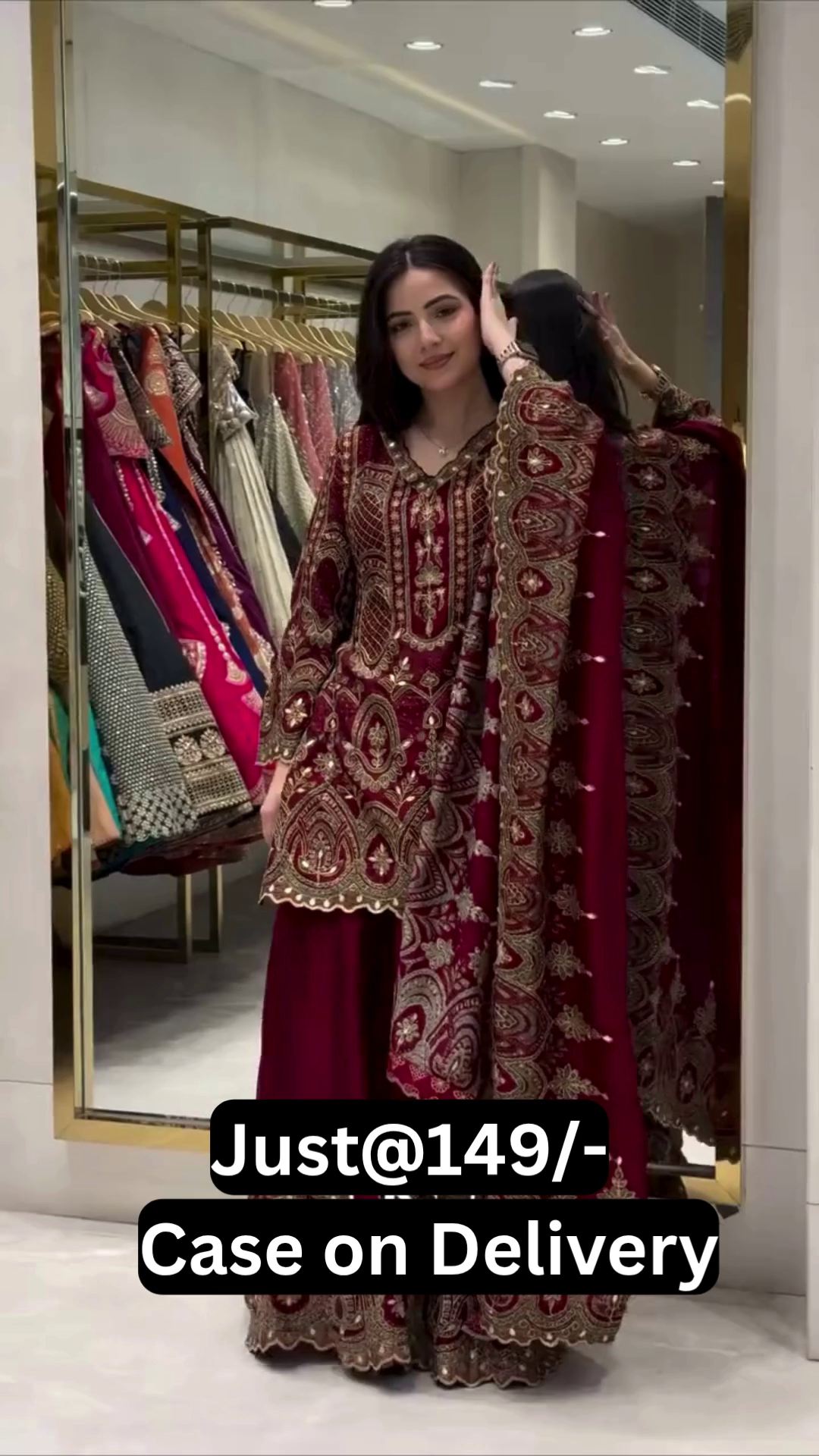 Women's Designer Embroidered Pakistani Style Salwar Suit Set – Premium Festive & Party Ethnic Wear - Image 4