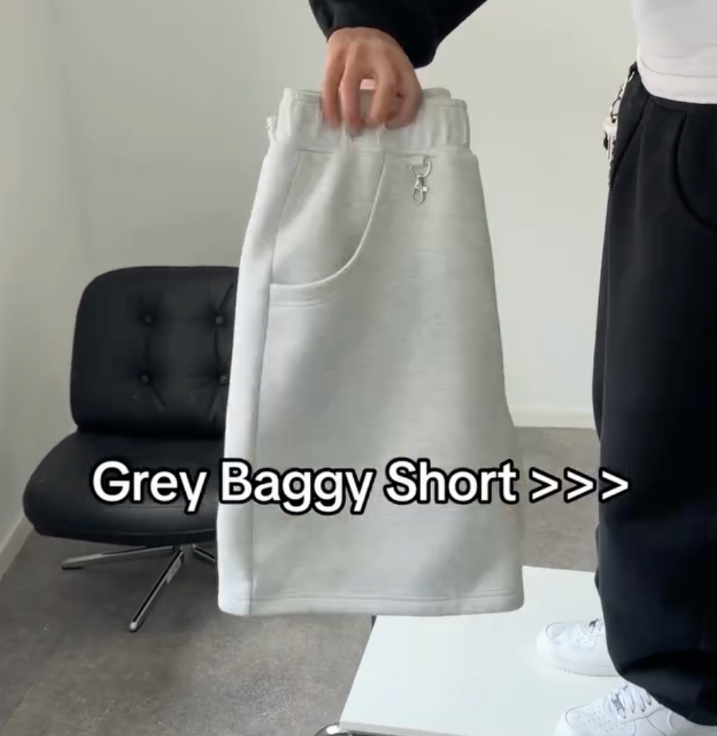 Multi-Purpose Grey Baggy Shorts – Relaxed Fit, Everyday Comfort & Modern Streetwear Style - Image 5