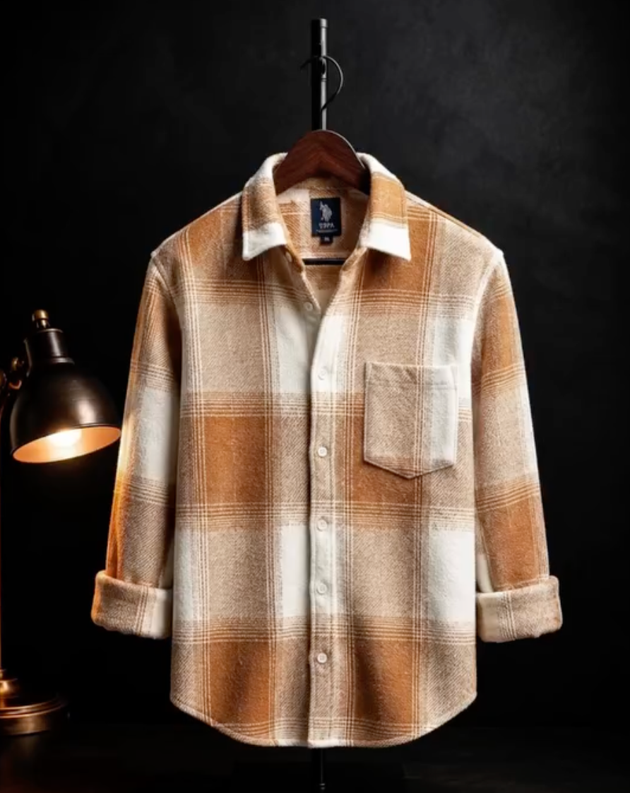 Men's Premium Red & White Buffalo Check Flannel Shirt | Soft Cotton Full Sleeve Casual Wear - Image 6