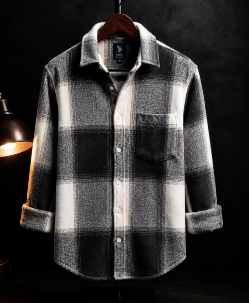 Men's Premium Red & White Buffalo Check Flannel Shirt | Soft Cotton Full Sleeve Casual Wear - Image 4