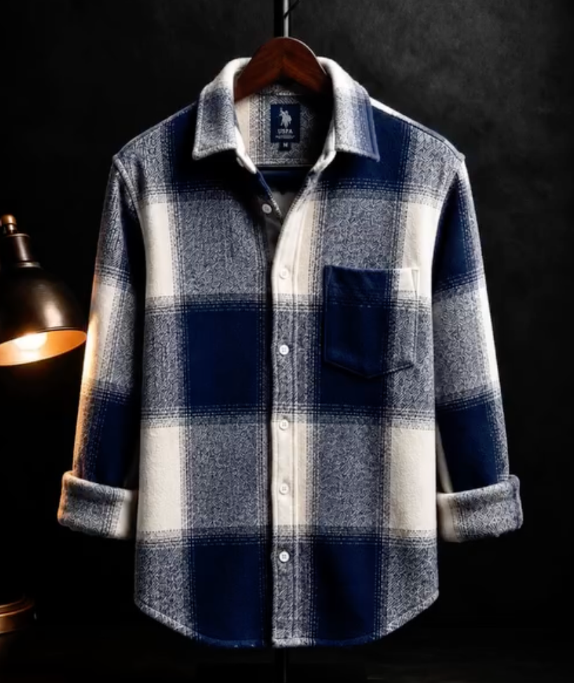 Men's Premium Red & White Buffalo Check Flannel Shirt | Soft Cotton Full Sleeve Casual Wear - Image 3
