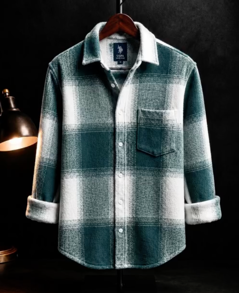 Men's Premium Red & White Buffalo Check Flannel Shirt | Soft Cotton Full Sleeve Casual Wear - Image 2