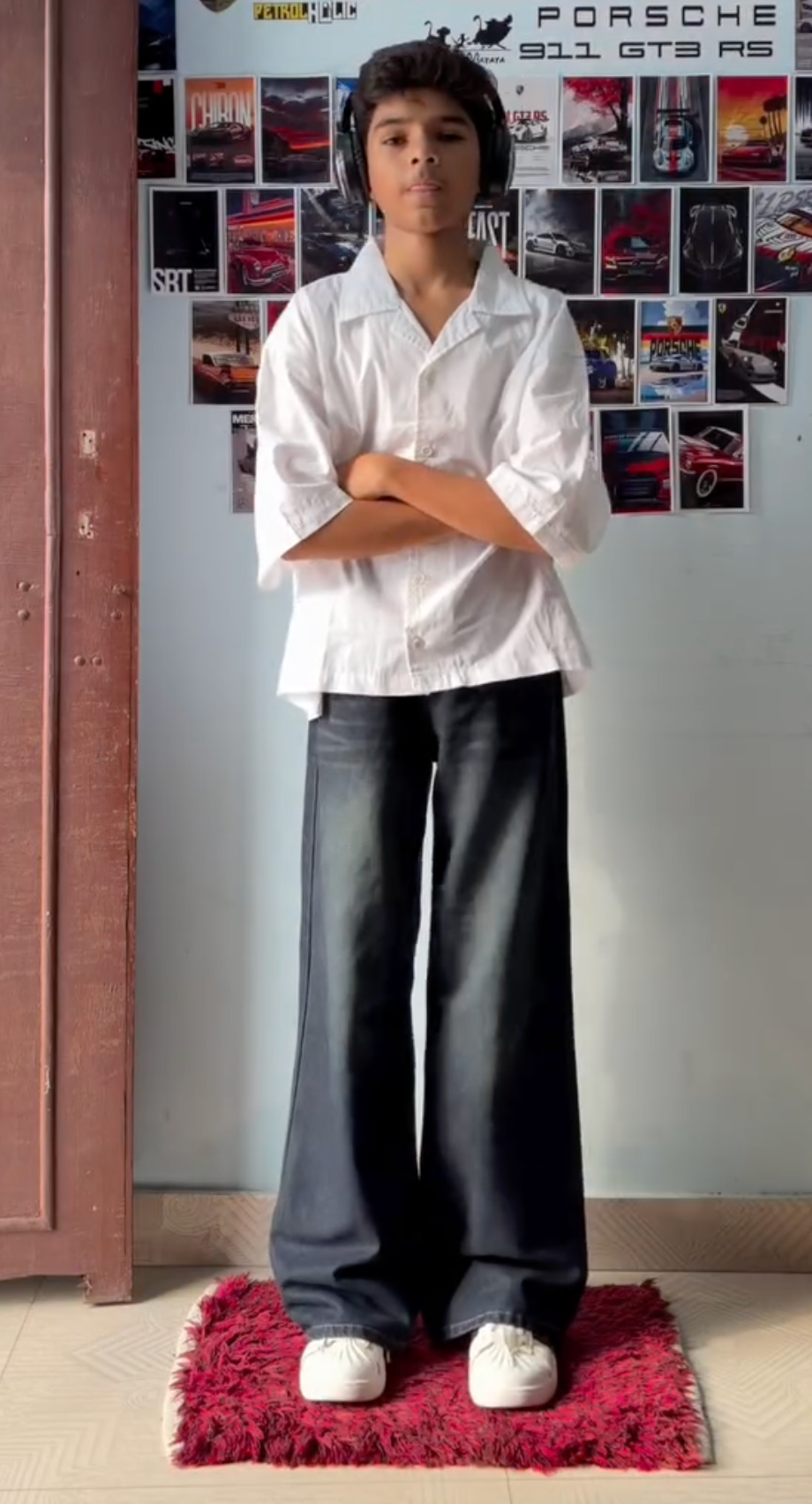 Boys' Premium White Cuban Collar Shirt & Black Wide-Leg Trouser Co-Ord Set | Trendy Casual Outfit